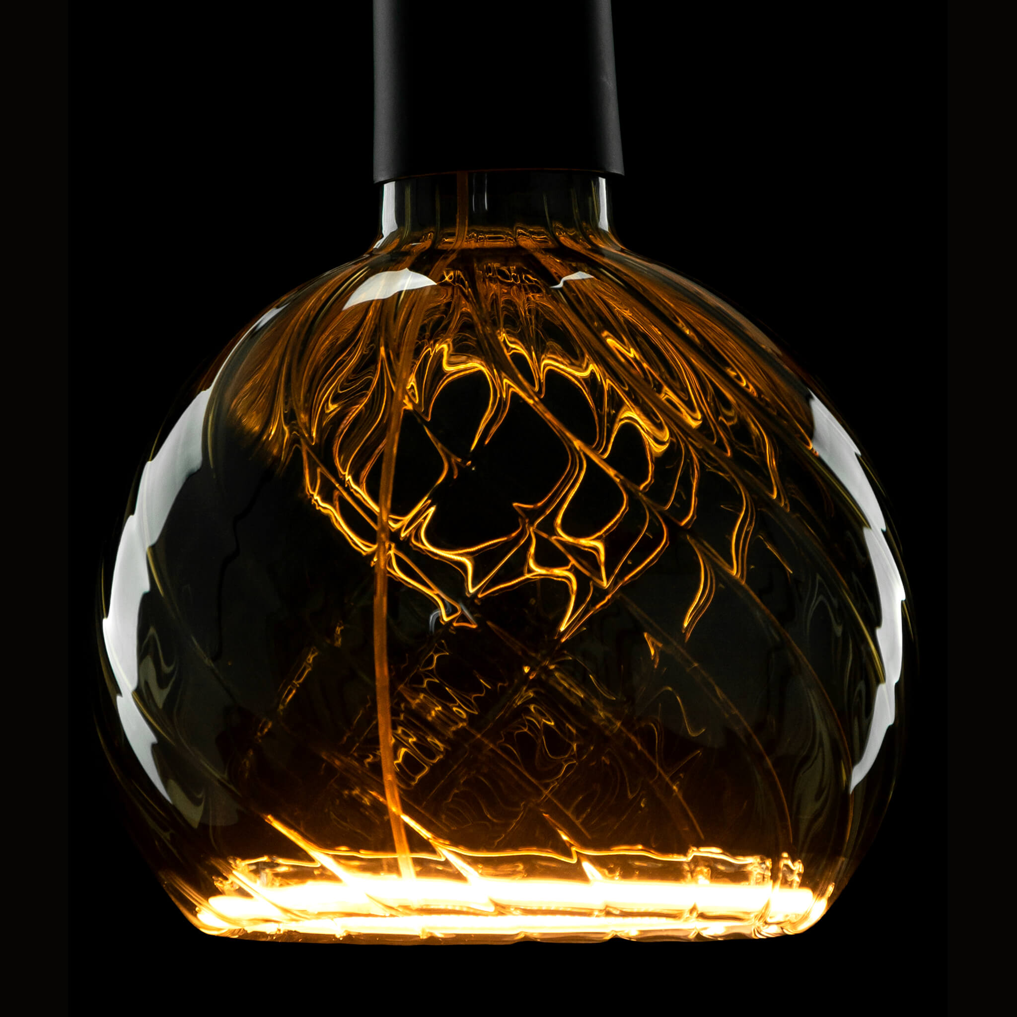 55059 LED Floating Globe 150 twisted smokey grey