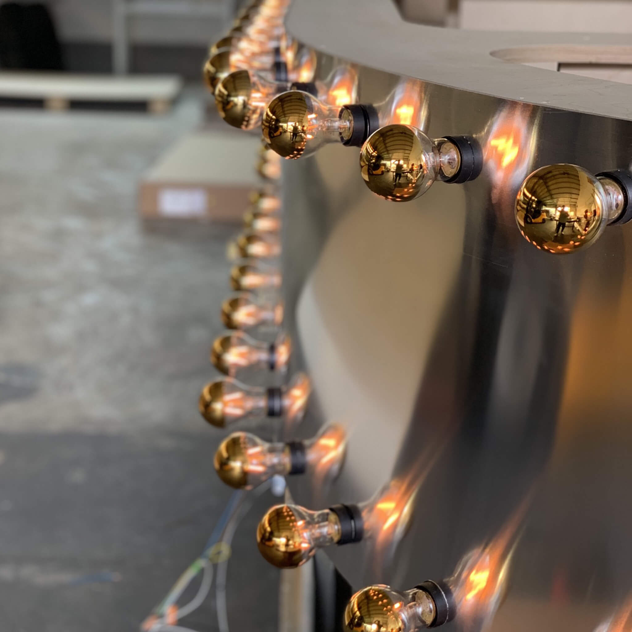 LED Glühlampe Spiegelkopf gold E27, 55488