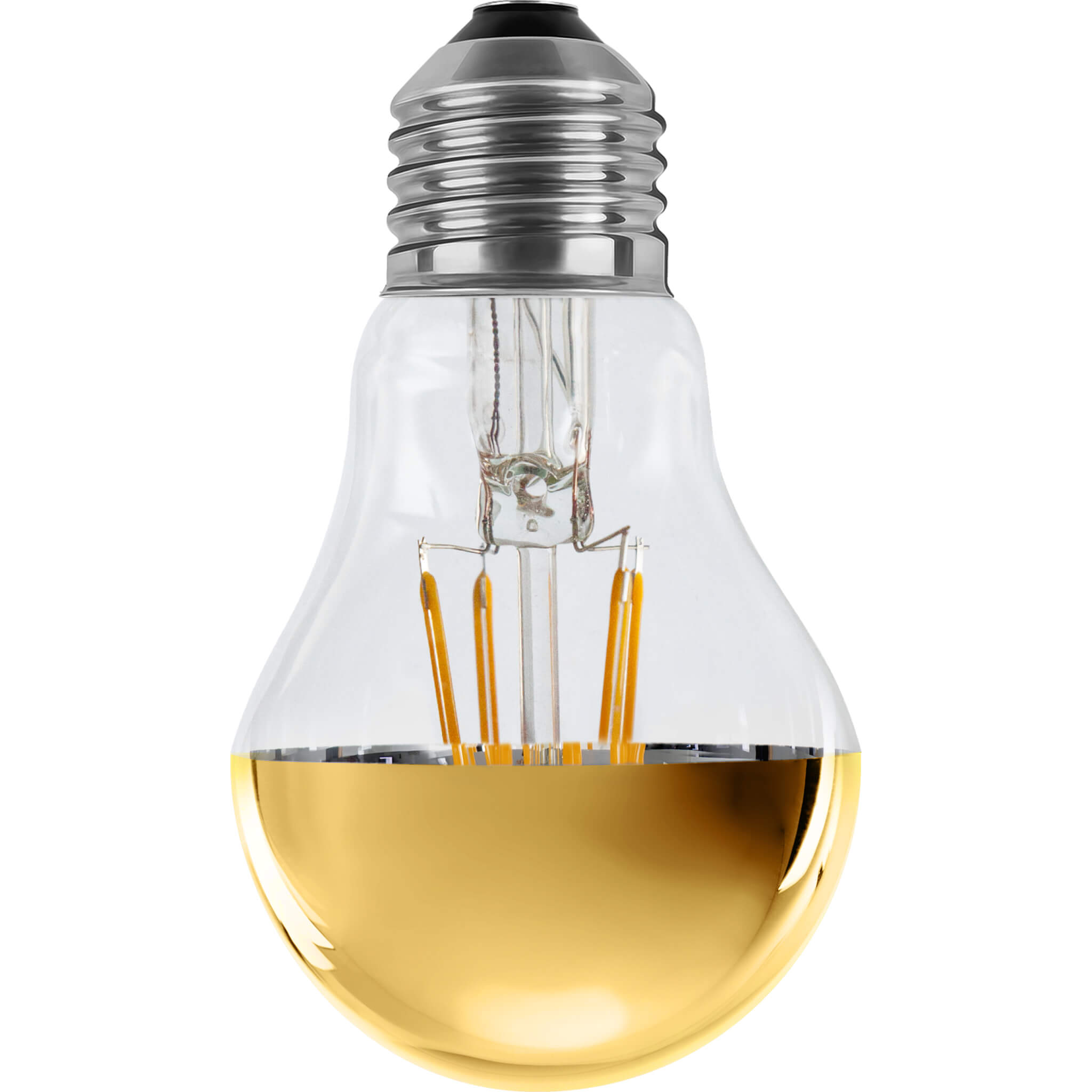 LED Glühlampe Spiegelkopf gold E27, 55488