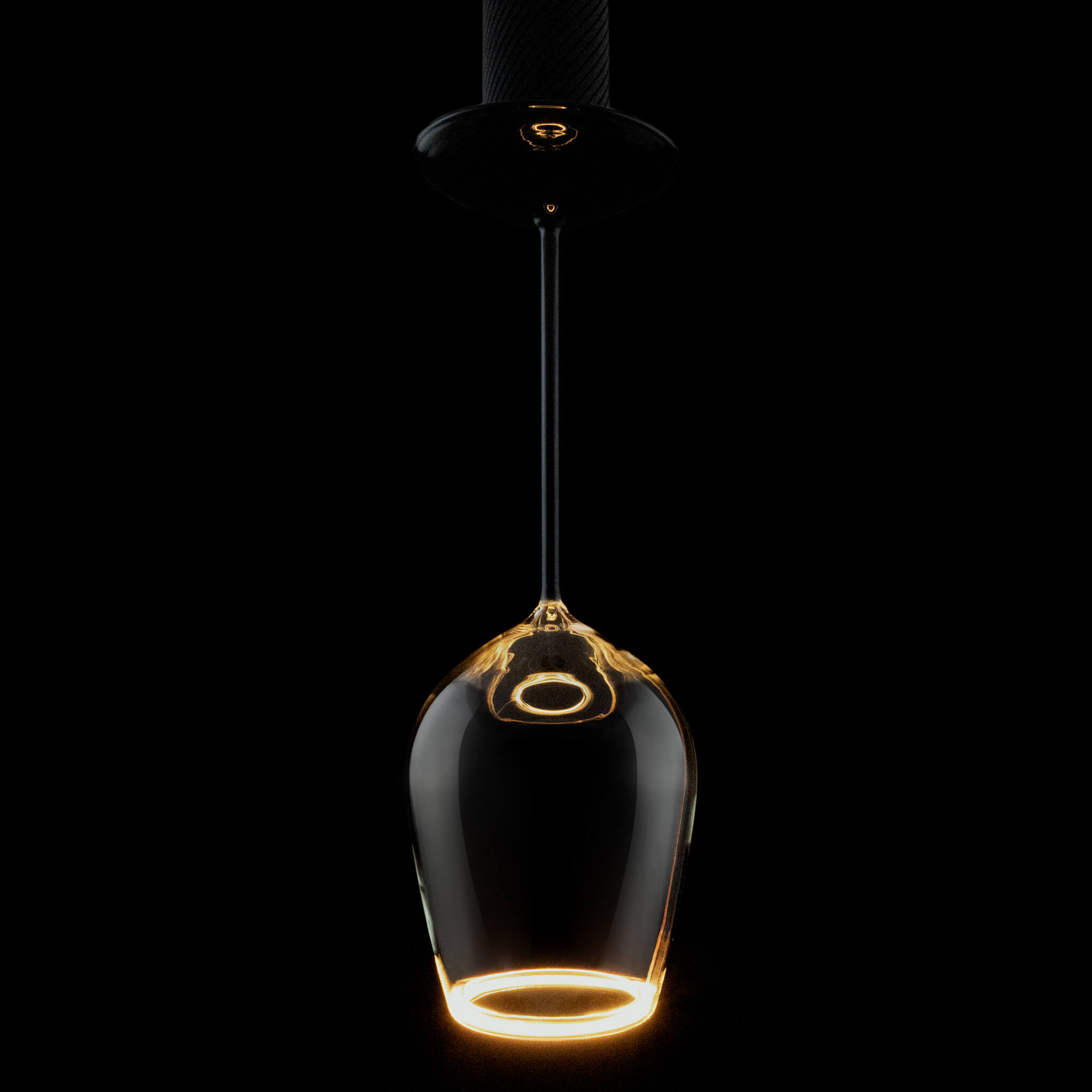 LED Floating Rotwein schwarz smokey grau | 55465