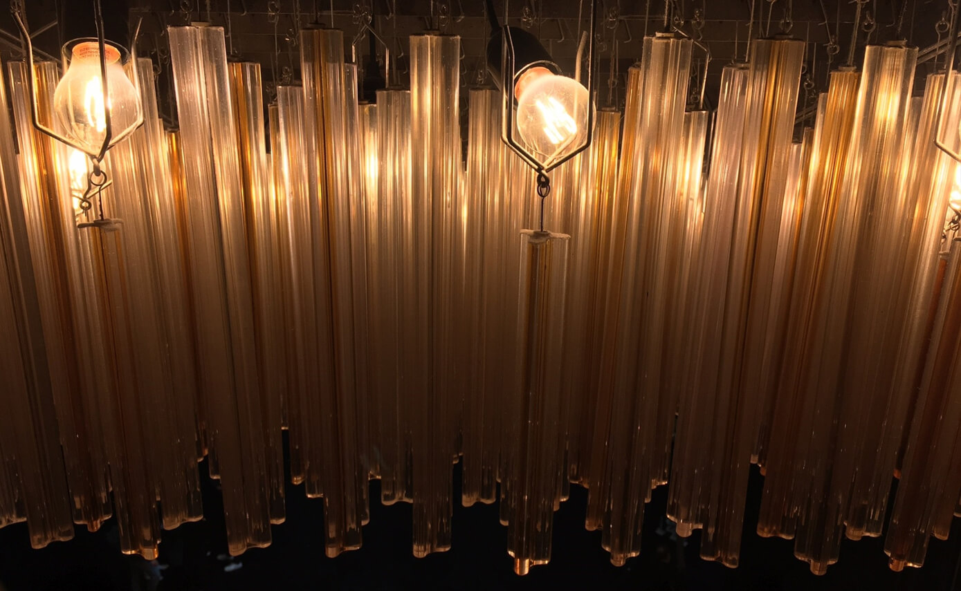 Reference image of the Schlosstheater in Fulda, tubular ceiling structure with light fittings