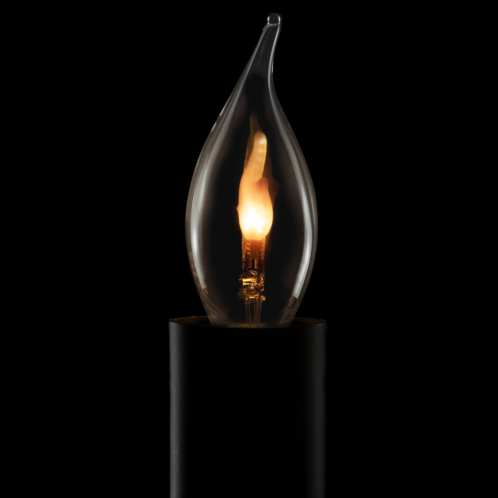 LED Kerze Windstoß Fire Flame E14 klar