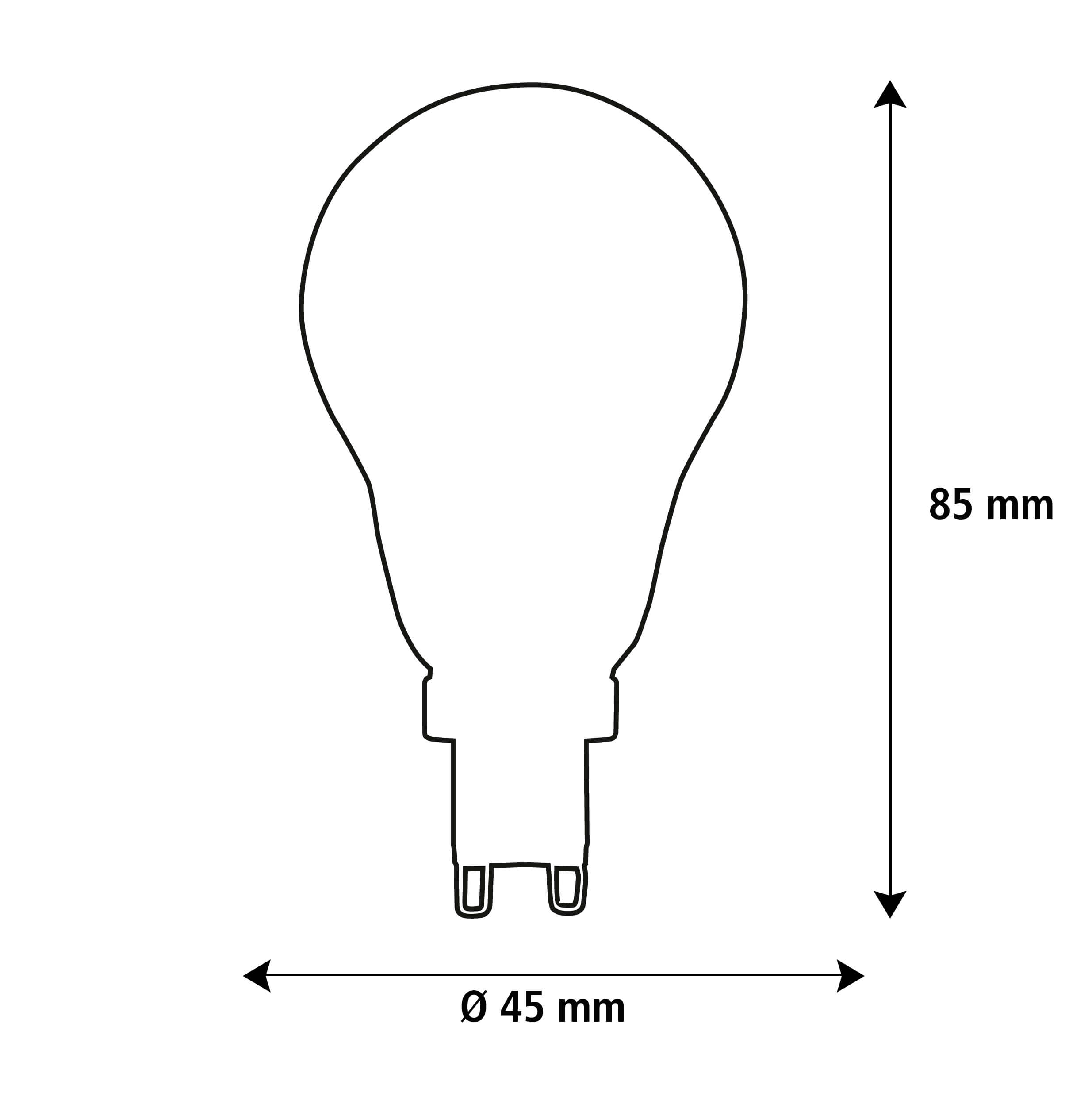 LED Glühlampe, A15, G9, 55353