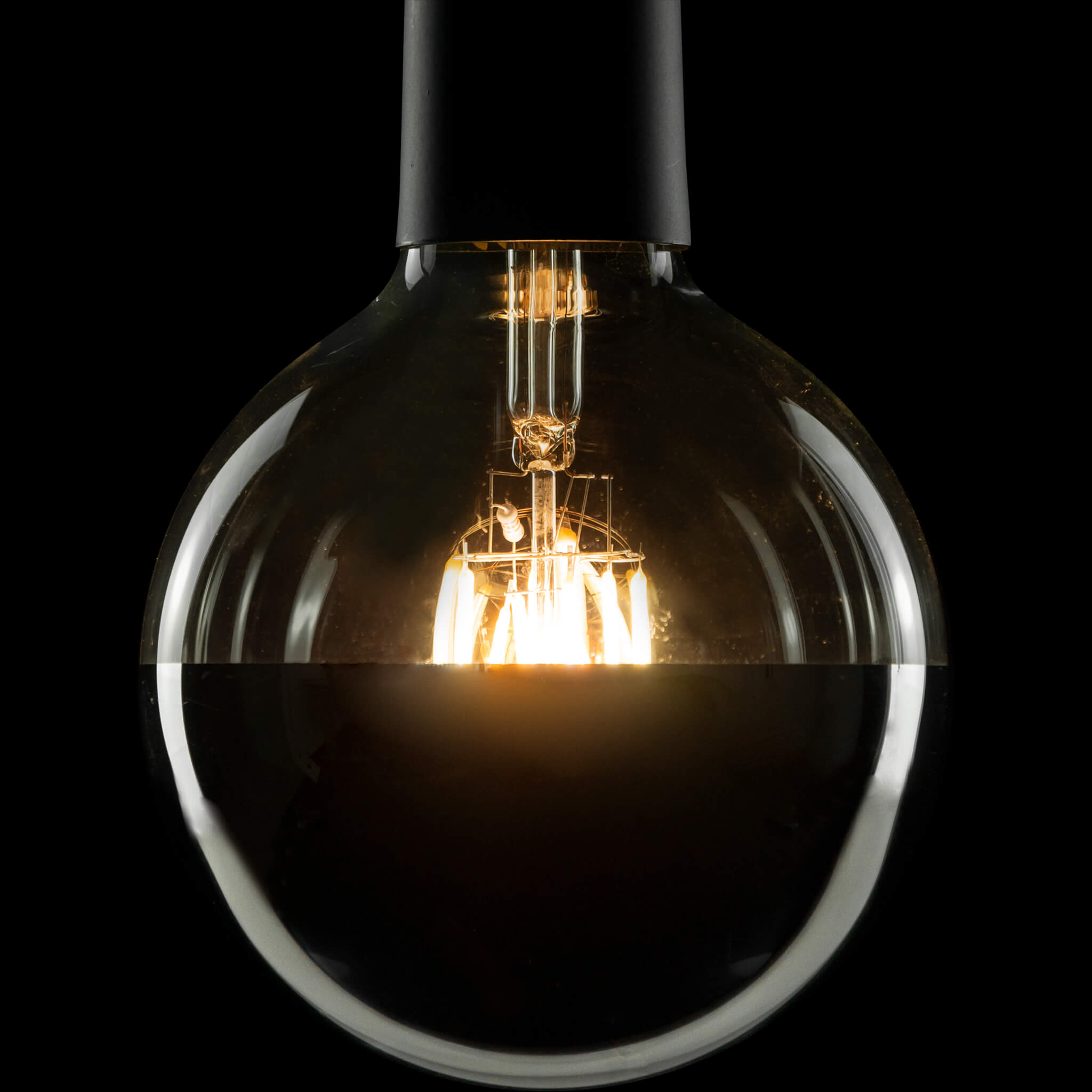 LED Globe 125 Spiegelkopf silber E27, 55490