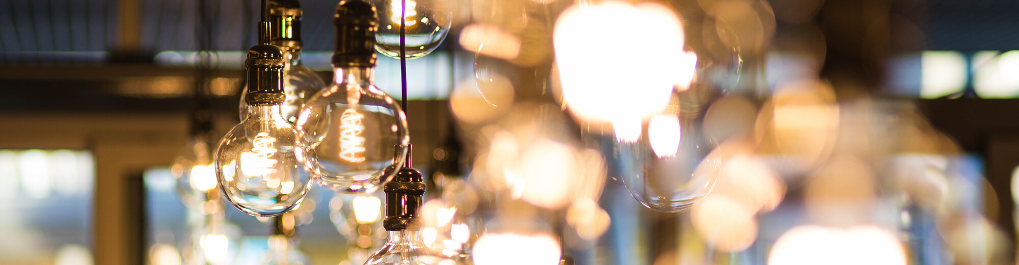Image for the Soft Line category: close-up of light bulbs with soft filaments