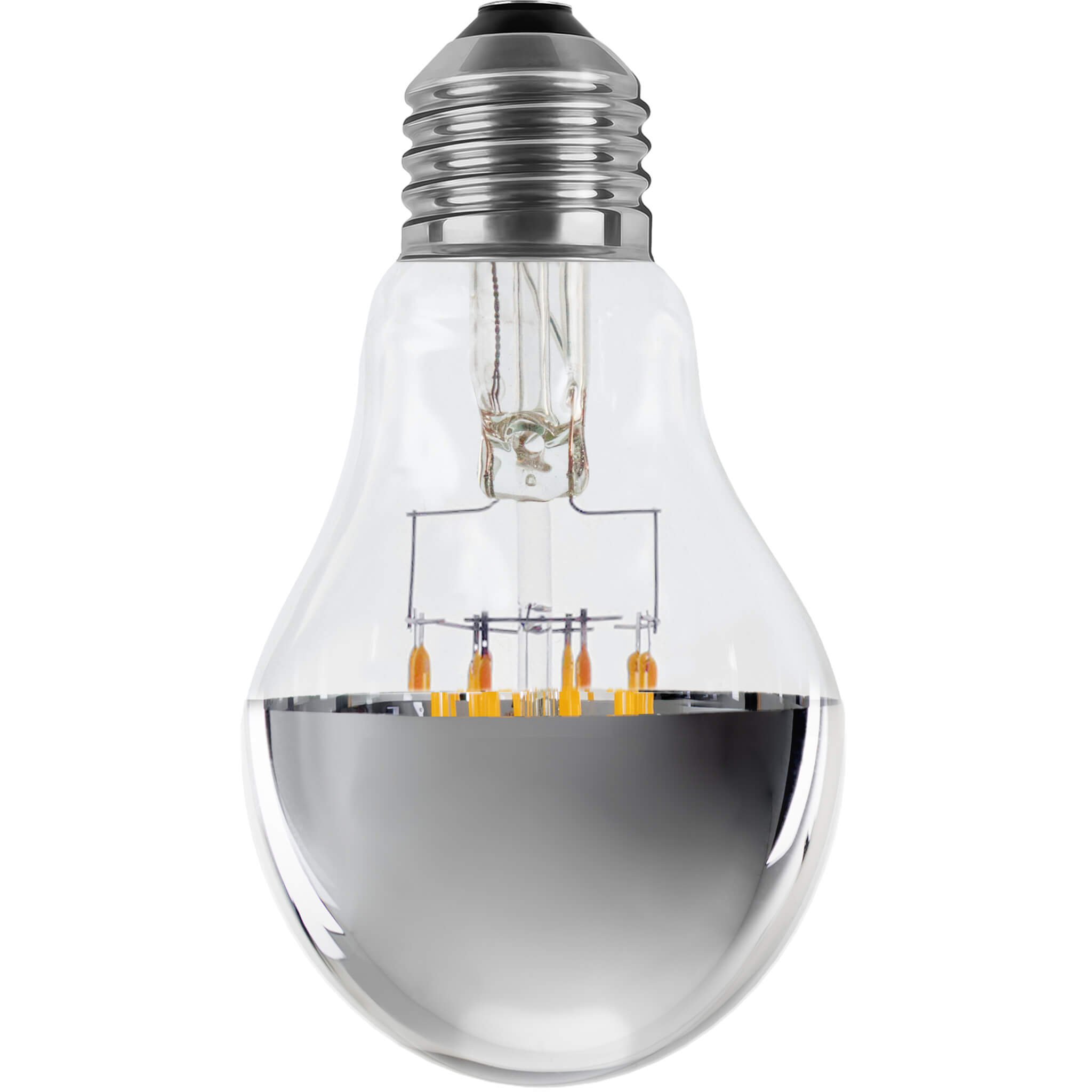 LED Glühlampe Spiegelkopf A67 silber E27, 55366
