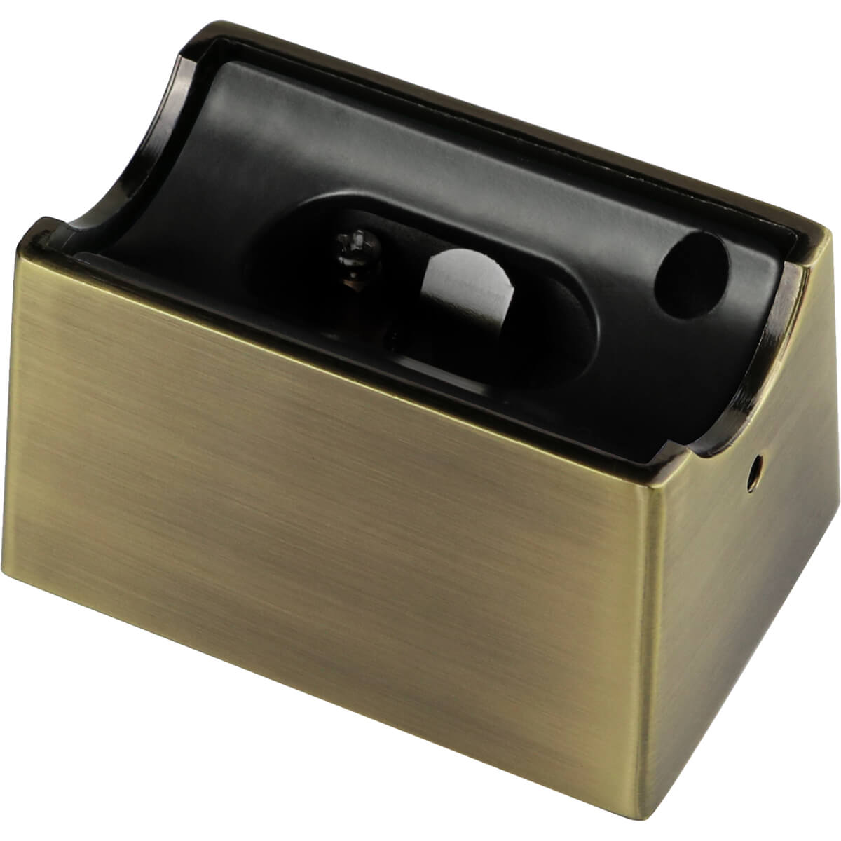 Product image, brass-colored wall socket for S14d bulbs