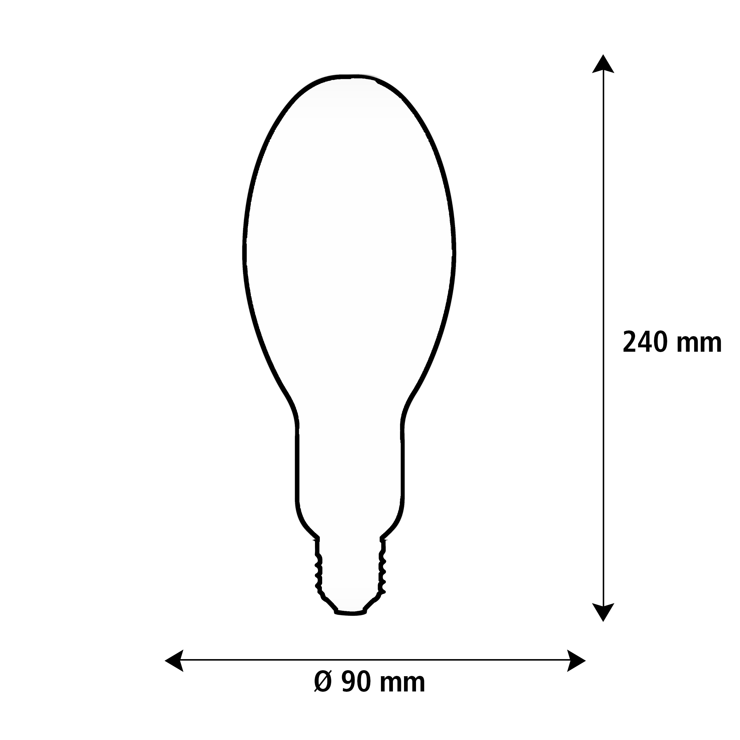 55894 LED Ellipse High Brightness klar|E27|14 W (102 W)|1550 Lm|2.700 K|