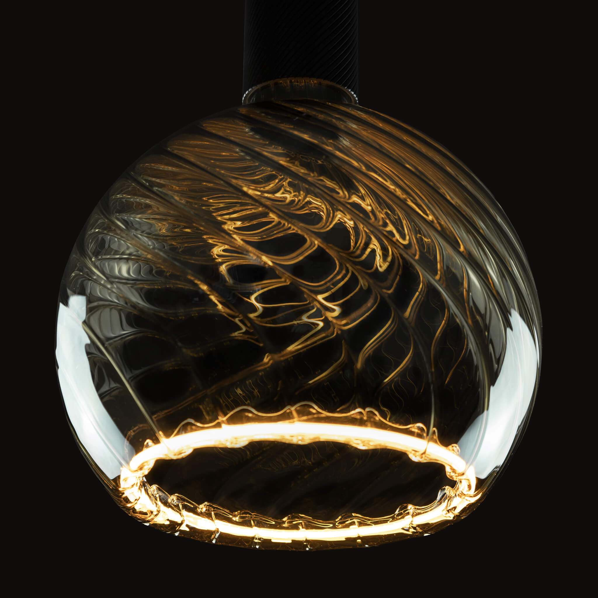LED Floating Globe 200 twisted smokey grau, 55071