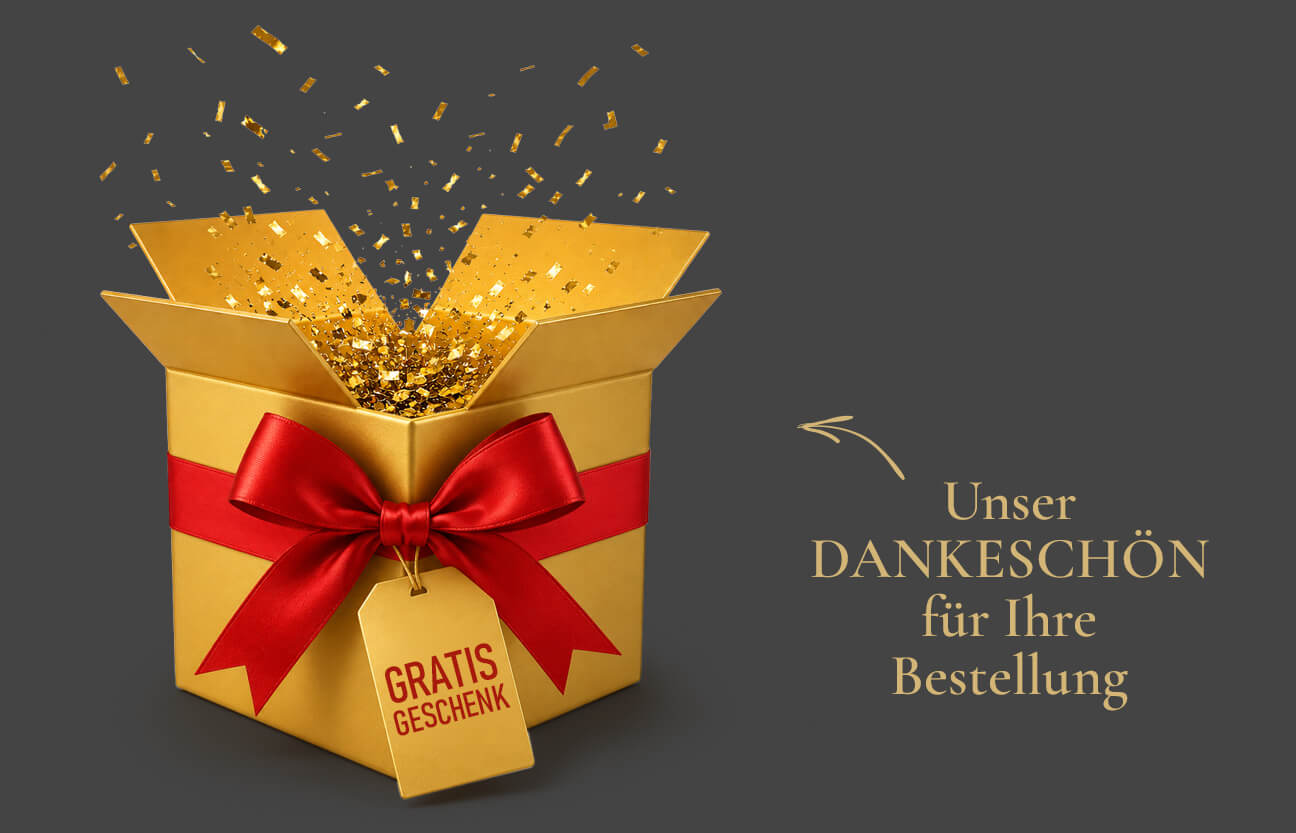 Geschenkschachtel mit Schleife, GRATIS Geschenk - unser Dankeschön für Ihre Bestellung