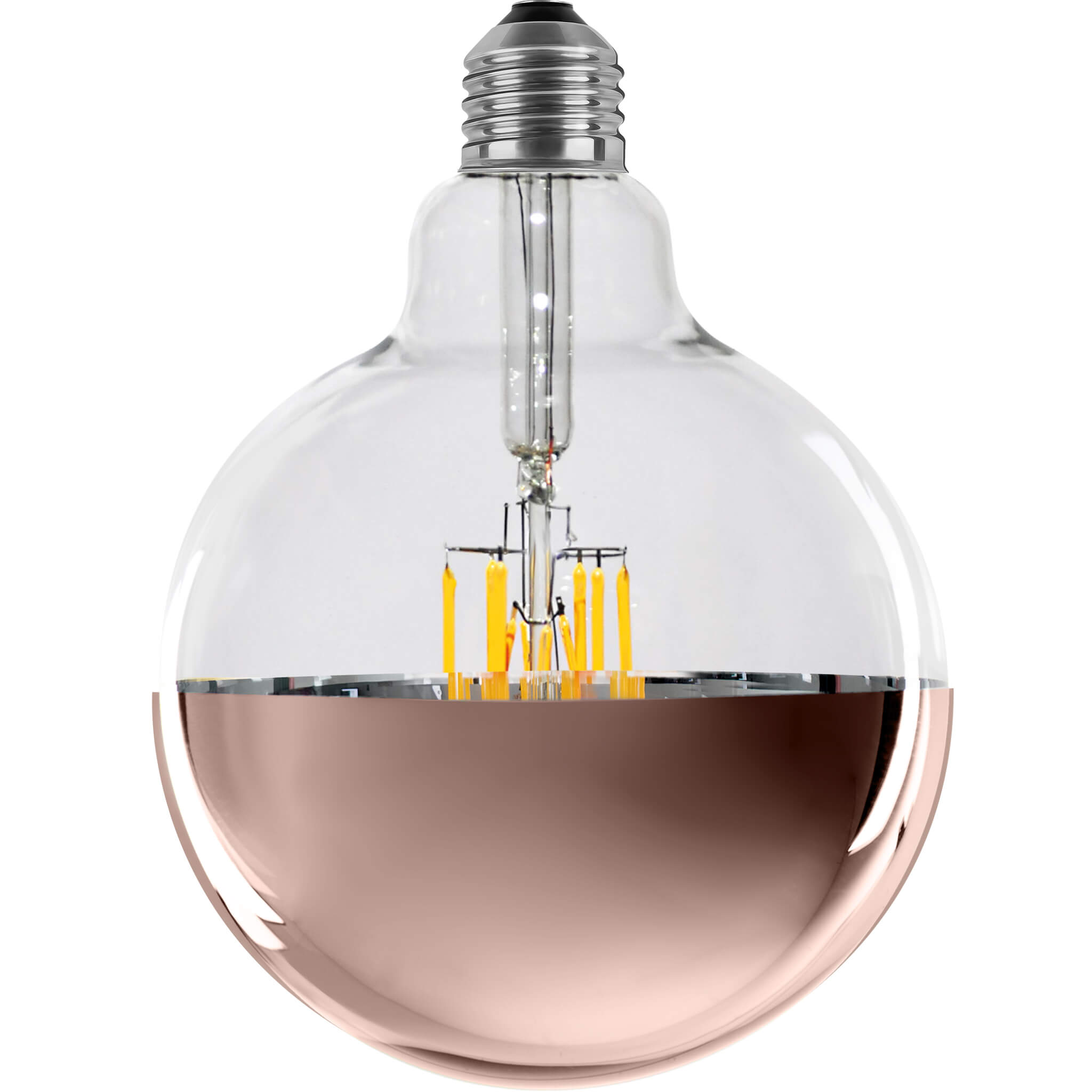 LED Globe 125 Spiegelkopf kupfer E27, 55492