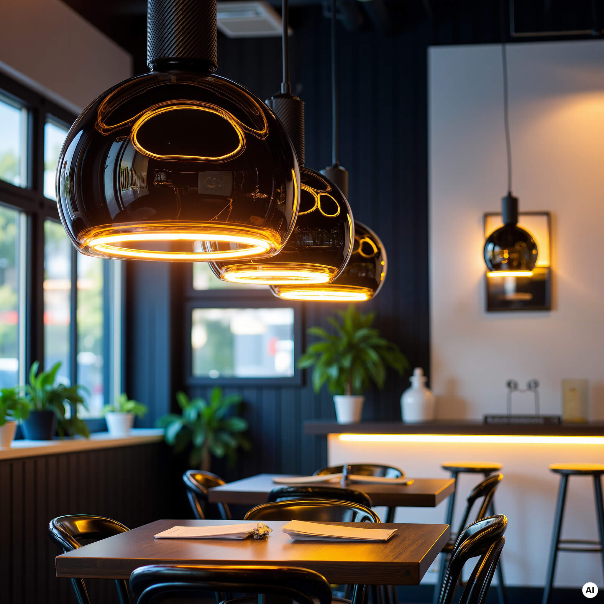 LED Floating Billard Globe 200 schwarz | 55582 | mit KI erstellt