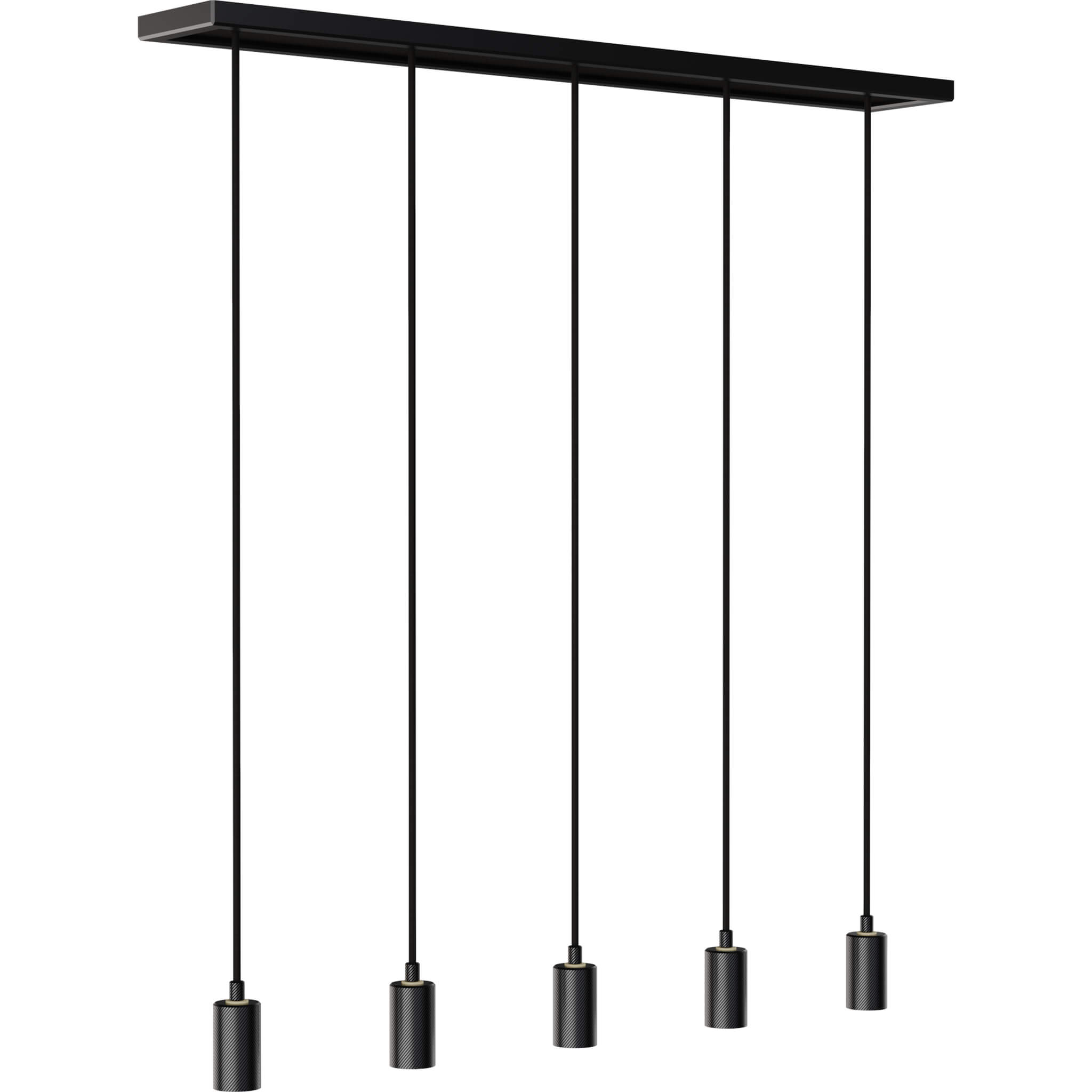 Pendelleuchte Madox, 5er, schwarz, E27, 70168