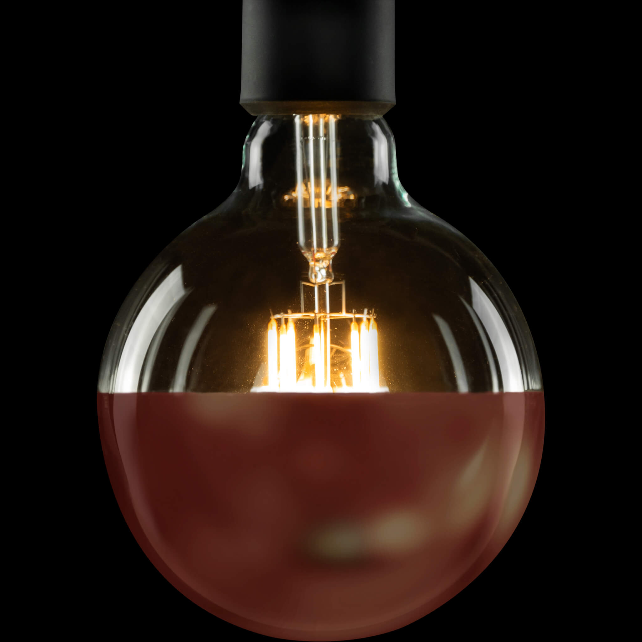 LED Globe 125 Spiegelkopf kupfer E27, 55492