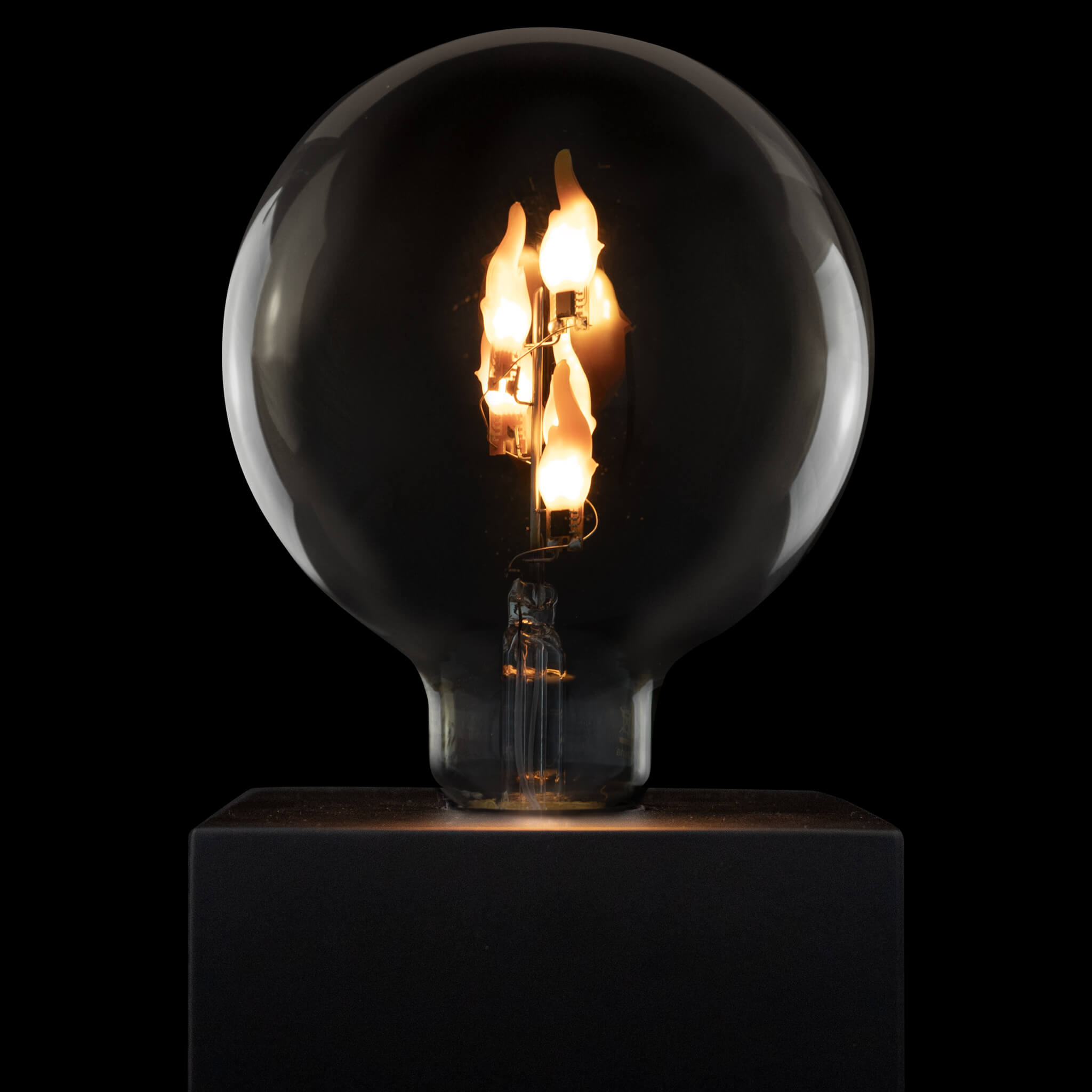 LED Globe 125 Fire Flame up klar
