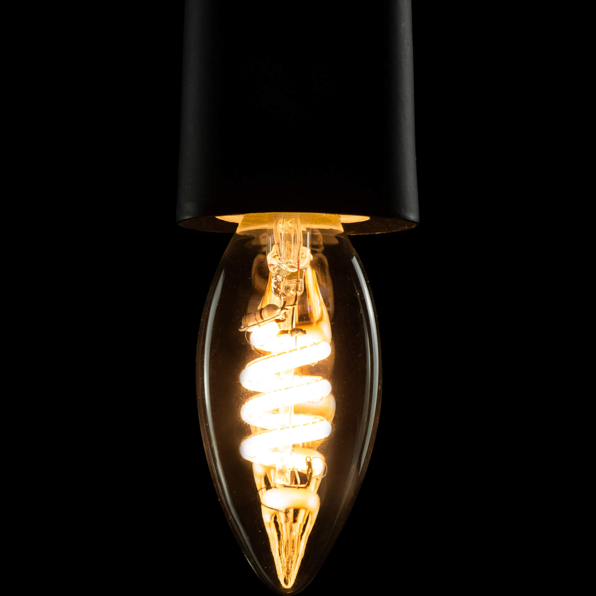 LED Kerze Curved Spiral klar, E14, Ambient Dimming, 55300
