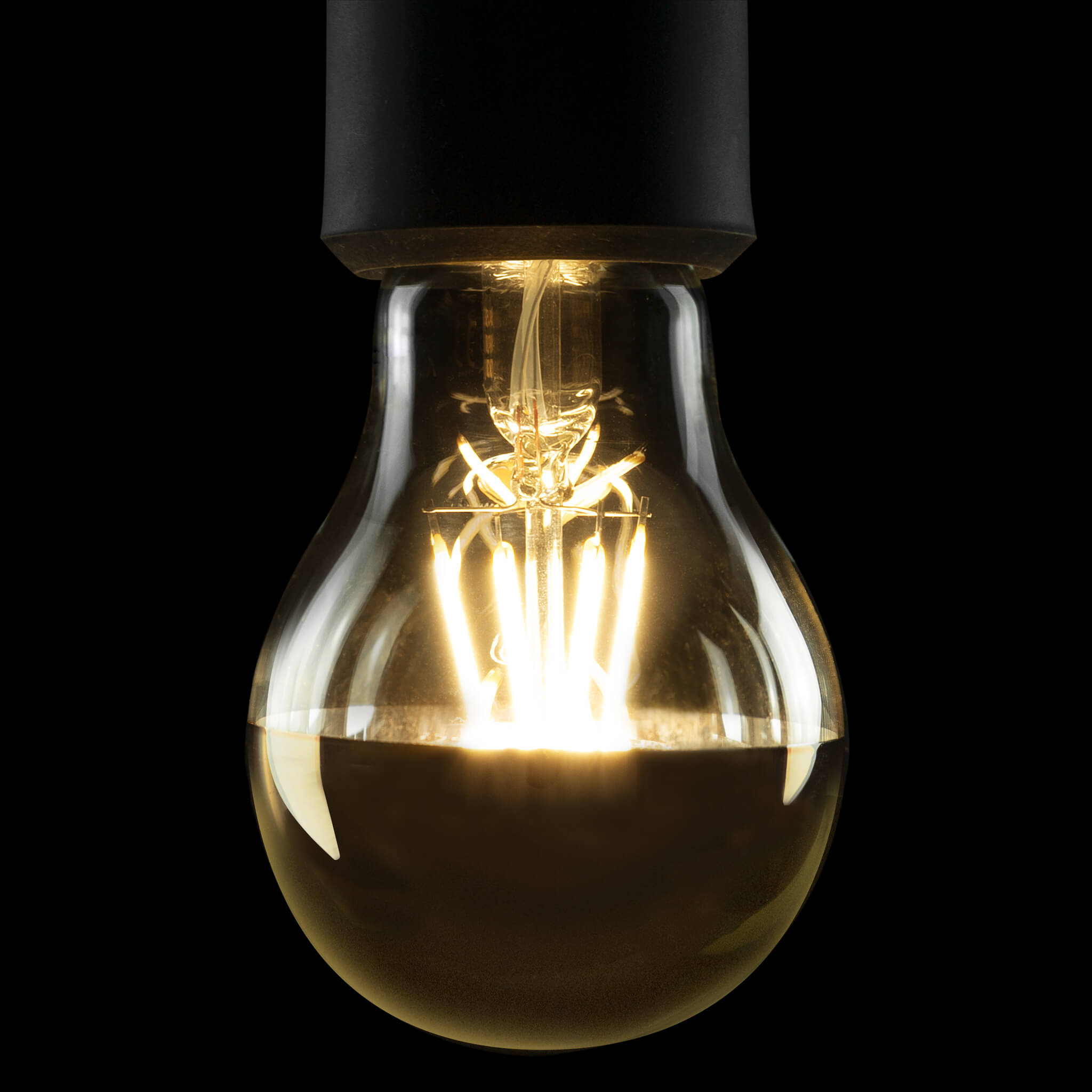 LED Glühlampe Spiegelkopf gold E27, 55488
