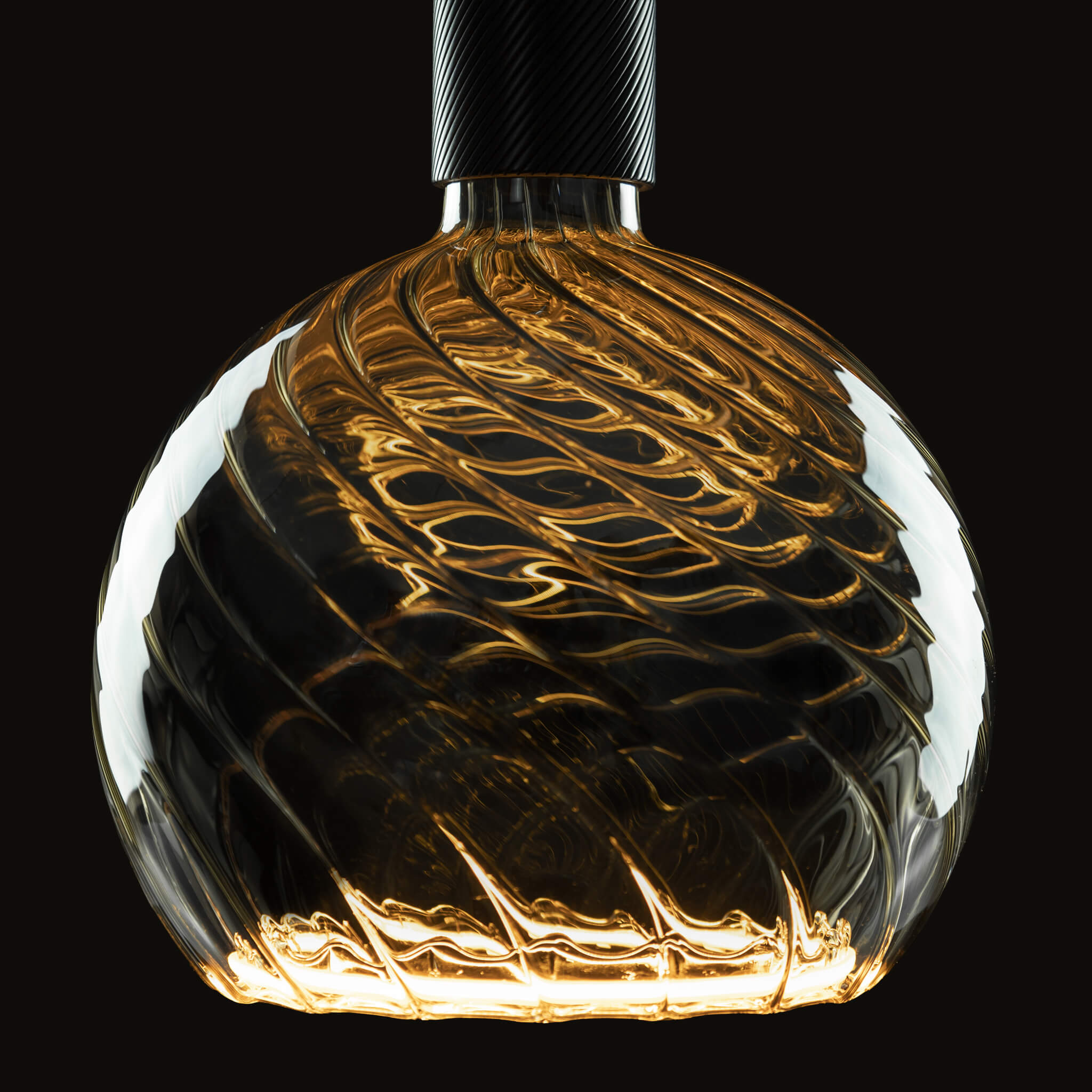 LED Floating Globe 200 twisted smokey grau, 55071