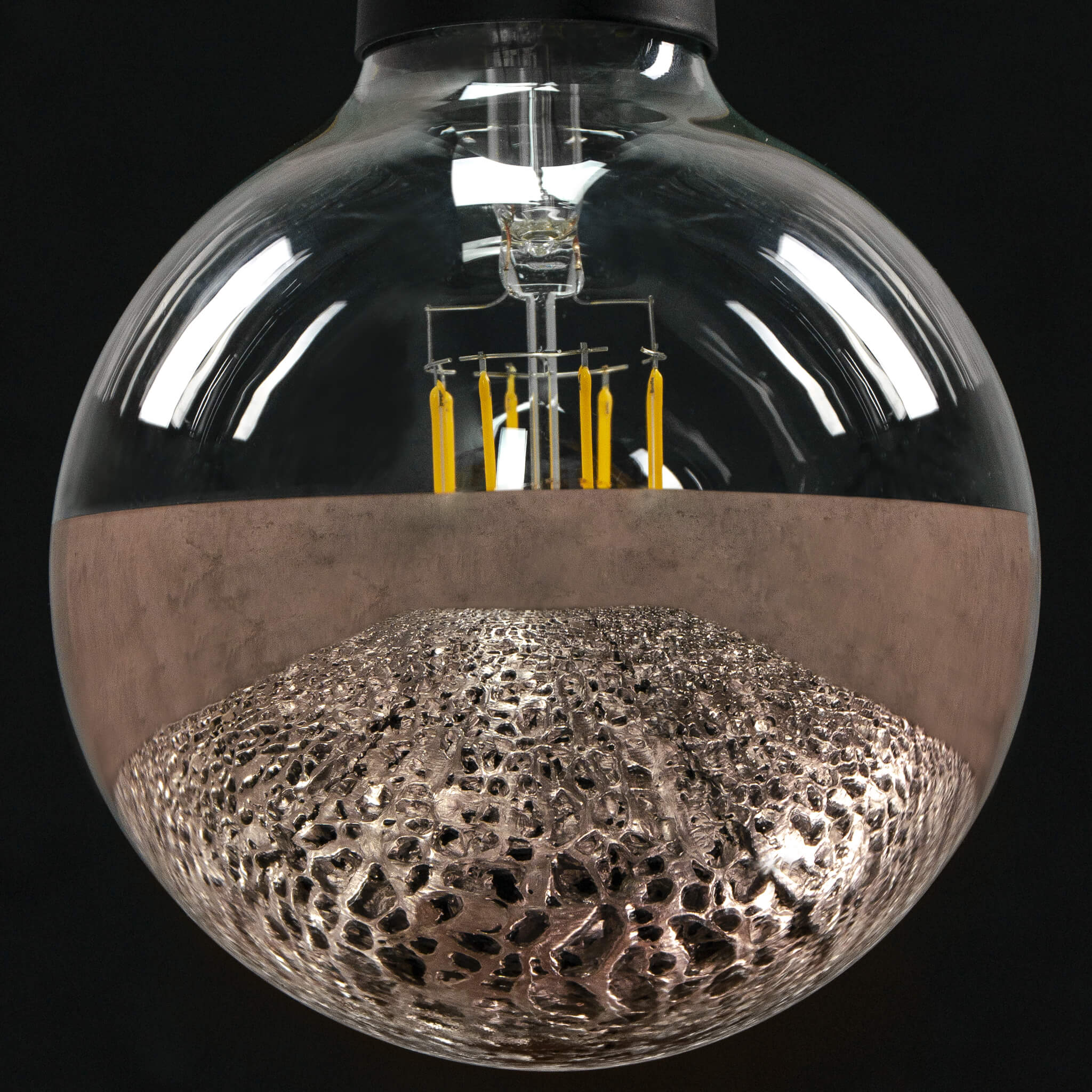 LED Globe 125 Spiegelkopf kupfer E27, 55492