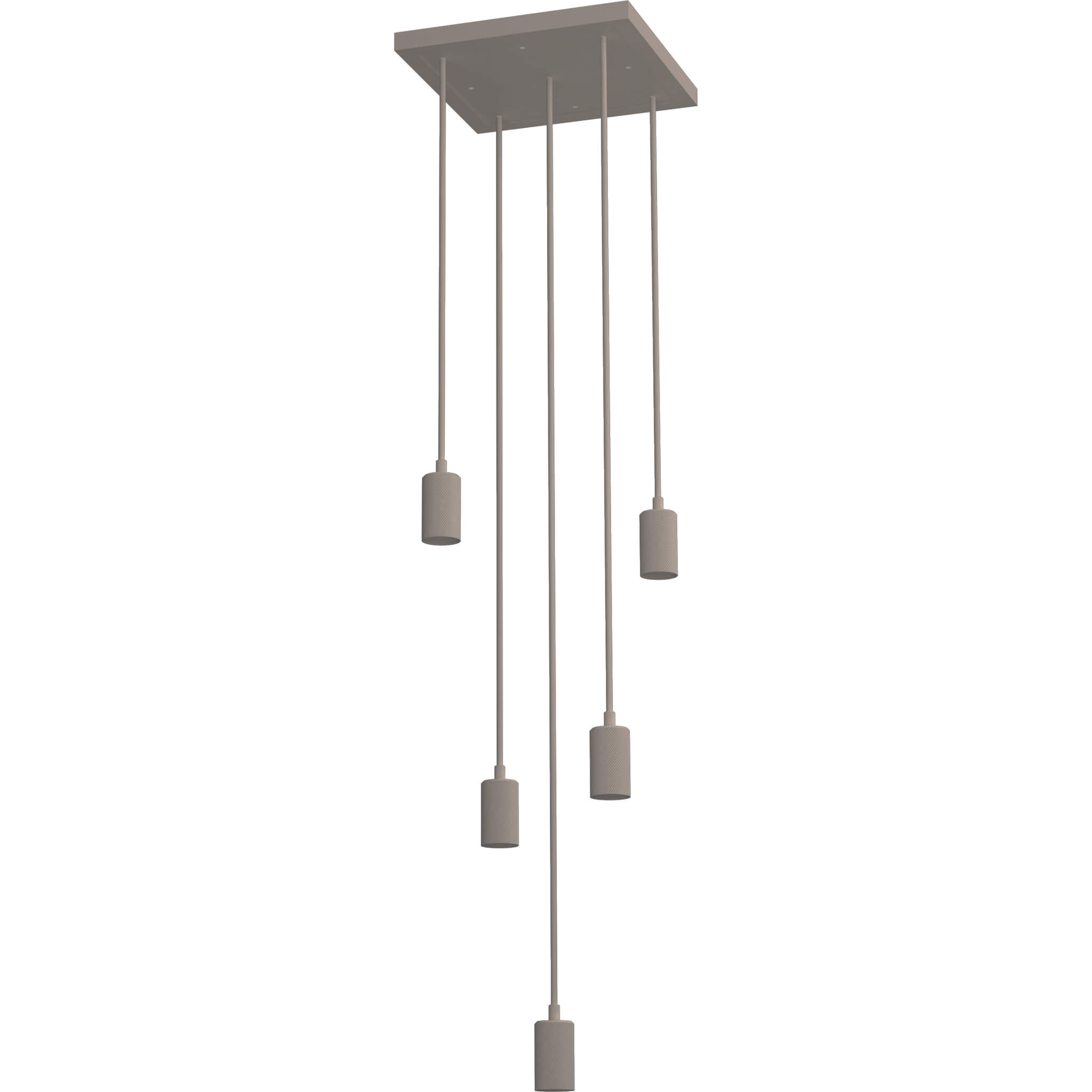 Pendelleuchte Madox Square, 5er, desert sand, E27, 70673