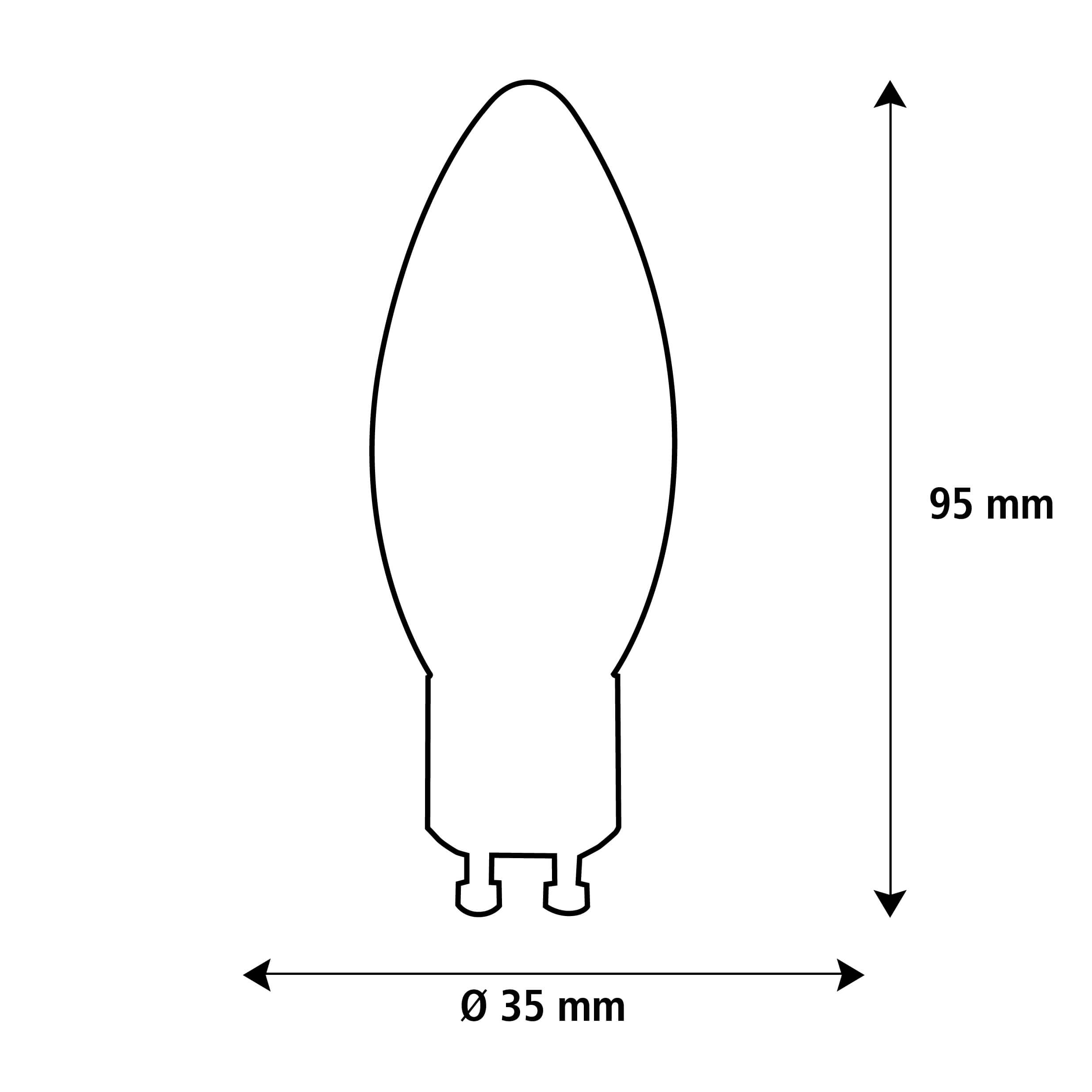 LED Kerze, GU10, 2200 K, 55349