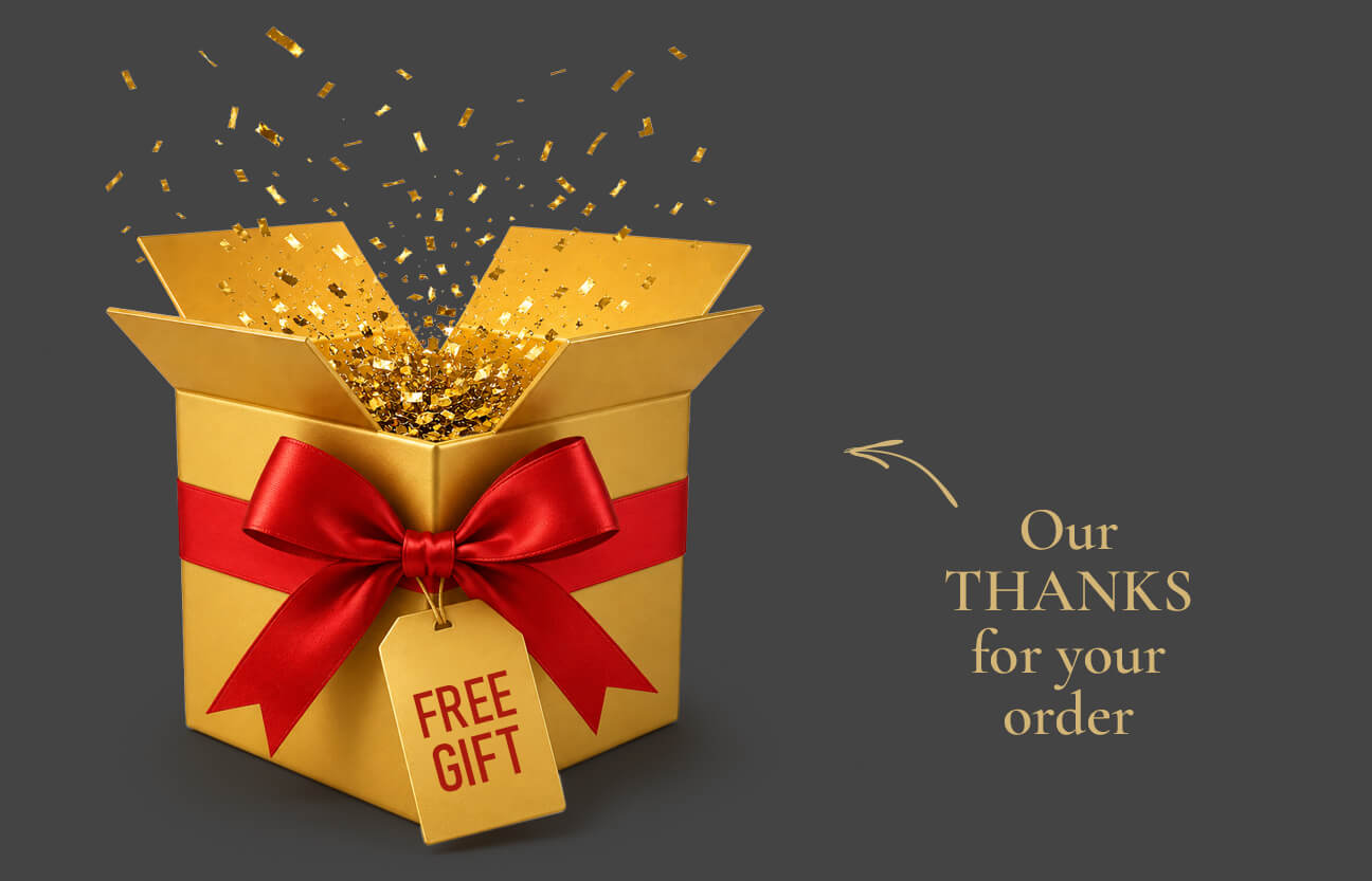 Gift box with a bow, FREE gift - our thanks for your order