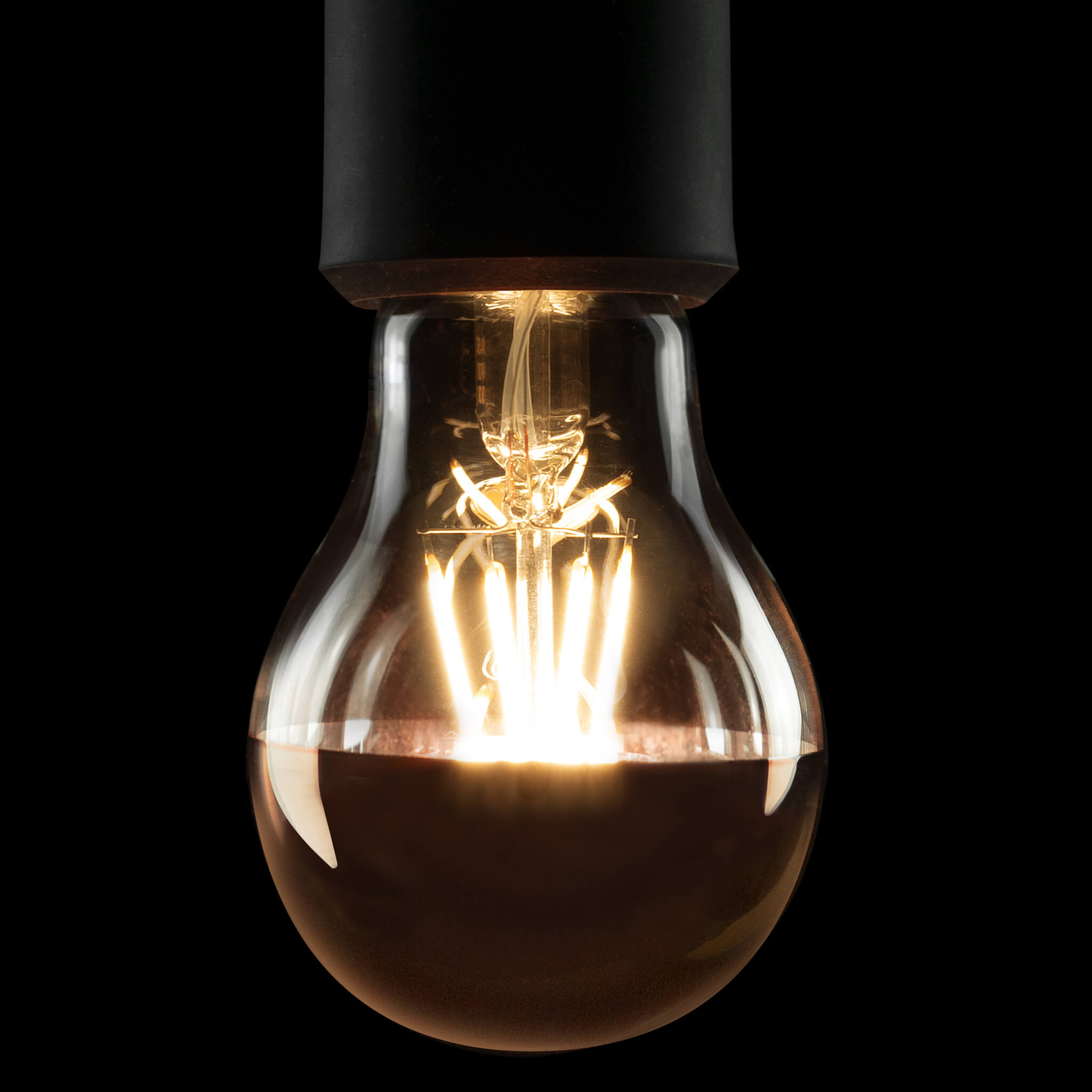 LED Glühlampe Spiegelkopf kupfer E27, 55489