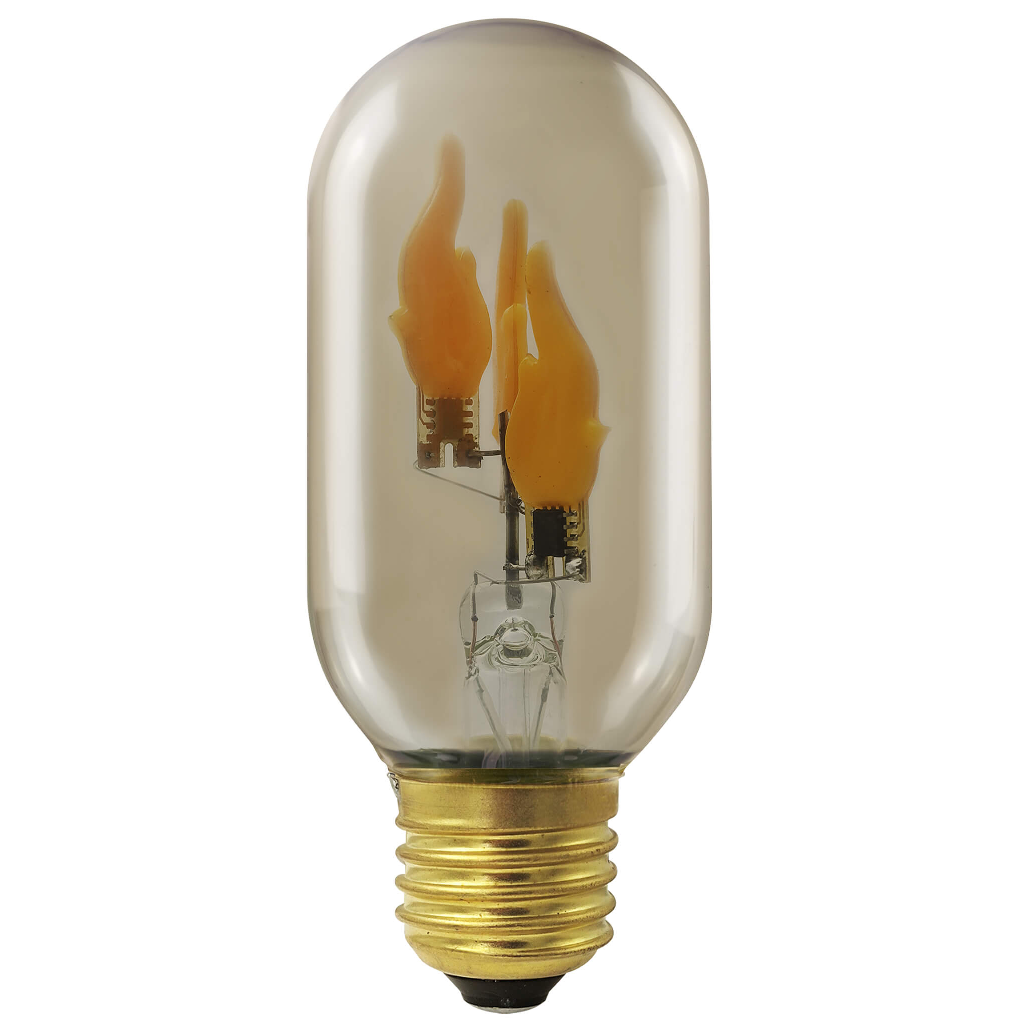 LED Radio Style big Fire Flame up smokey grau