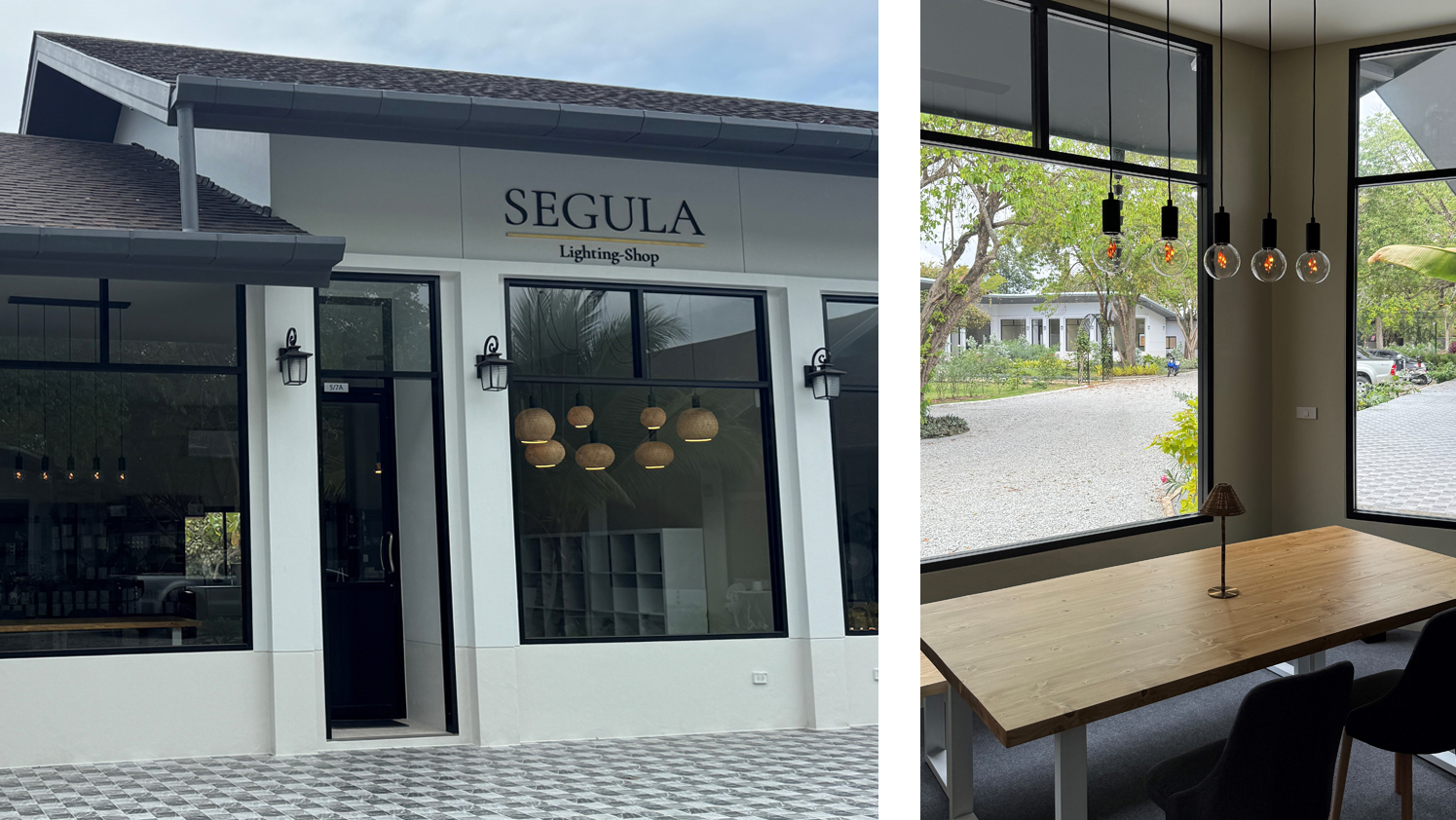 Exterior and interior views of the SEGULA store in Phuket, Thailand