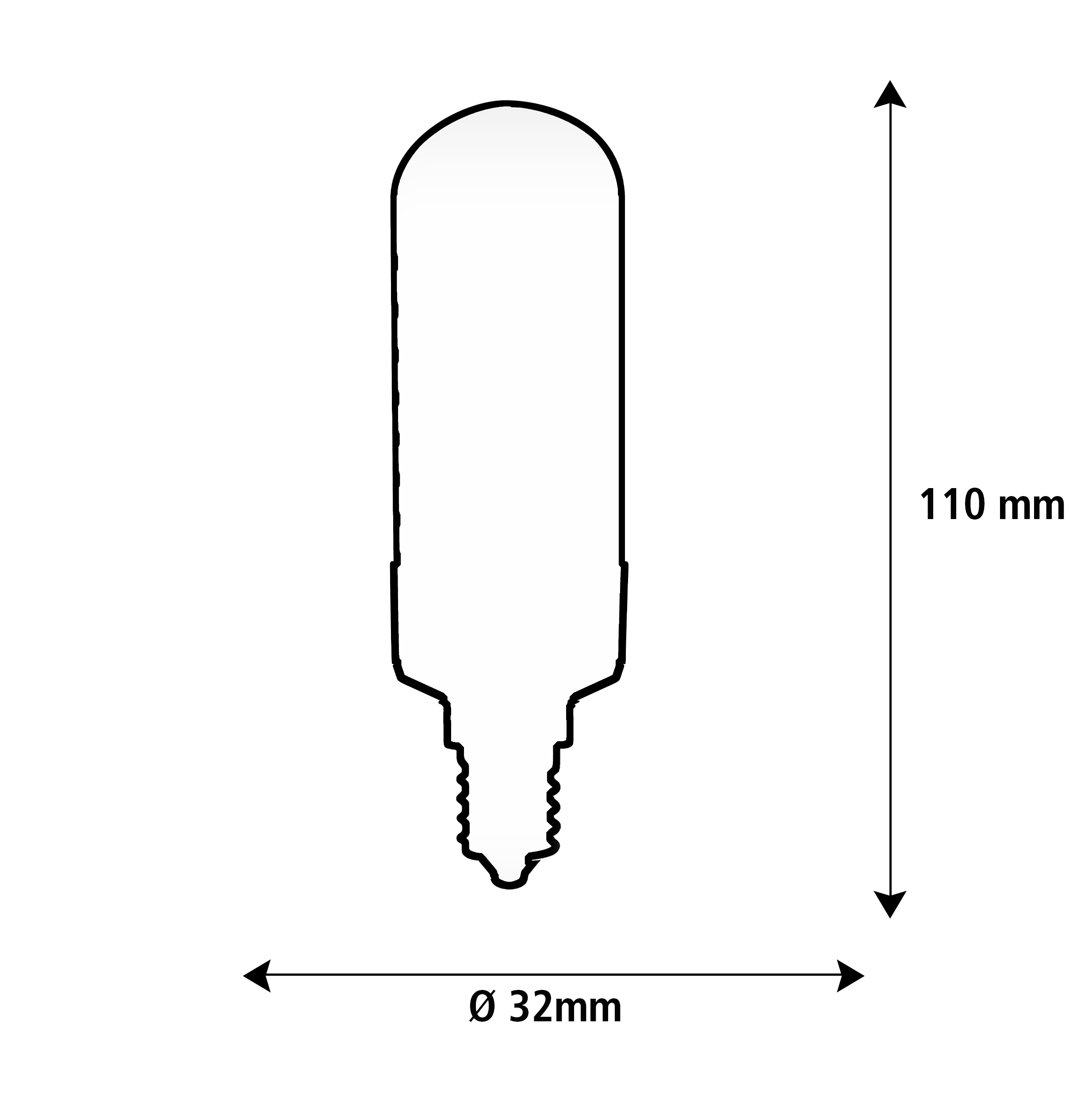 55801 LED Tube High-Power clear| E14 | 6.7 W (58 W) | 780 lm | 2,700 K |