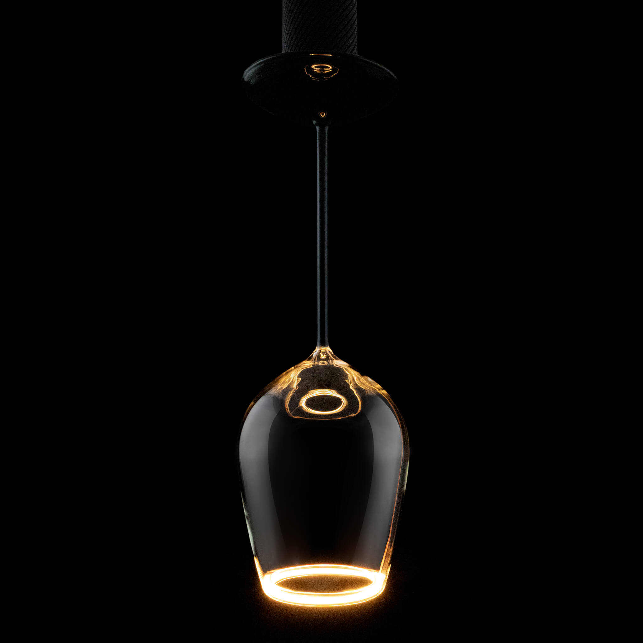 LED Floating Rotwein schwarz klar | 55464