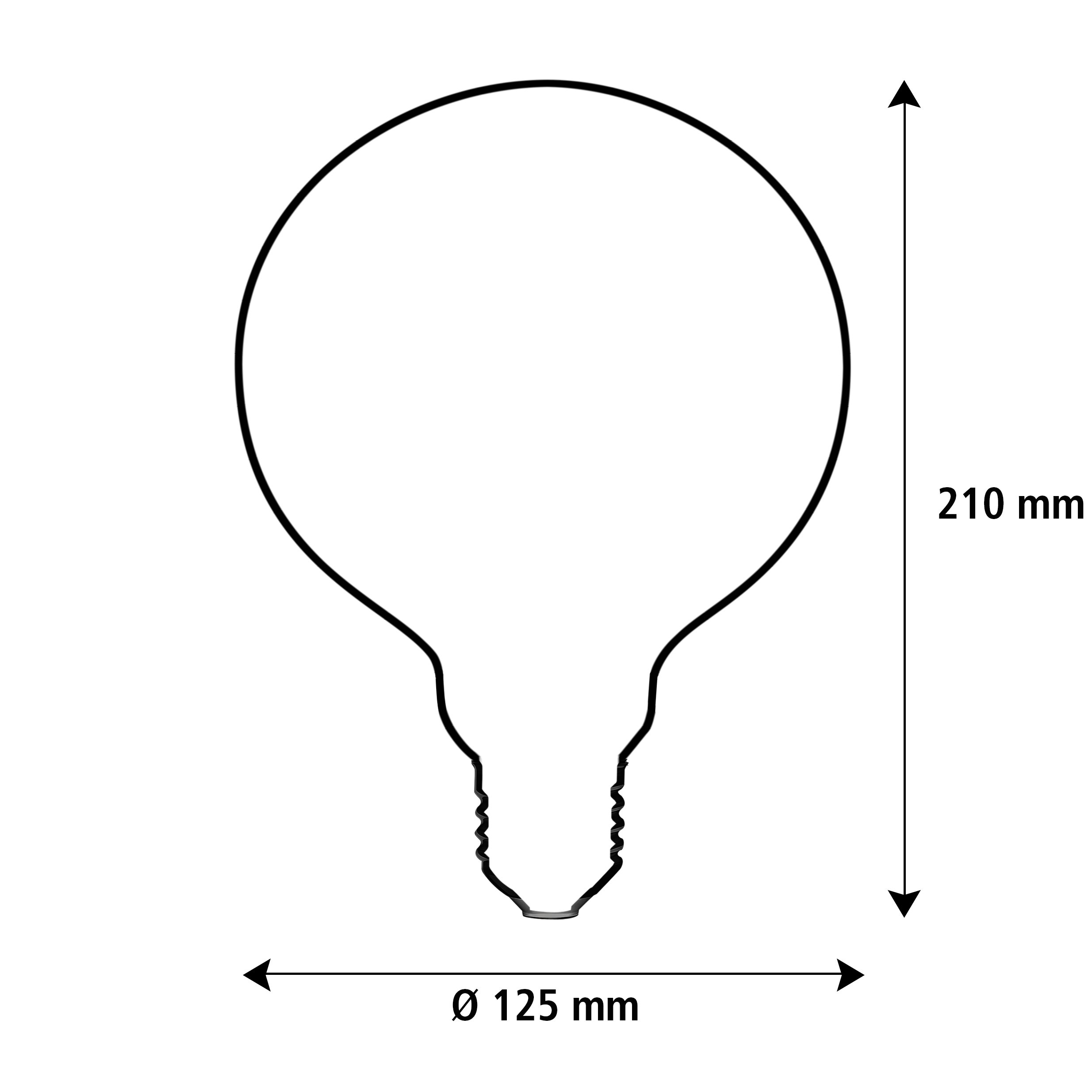 55594 LED Bright Globe 125 klar|E27| 14 W (94 W)|1400 Lm|2.200 K|