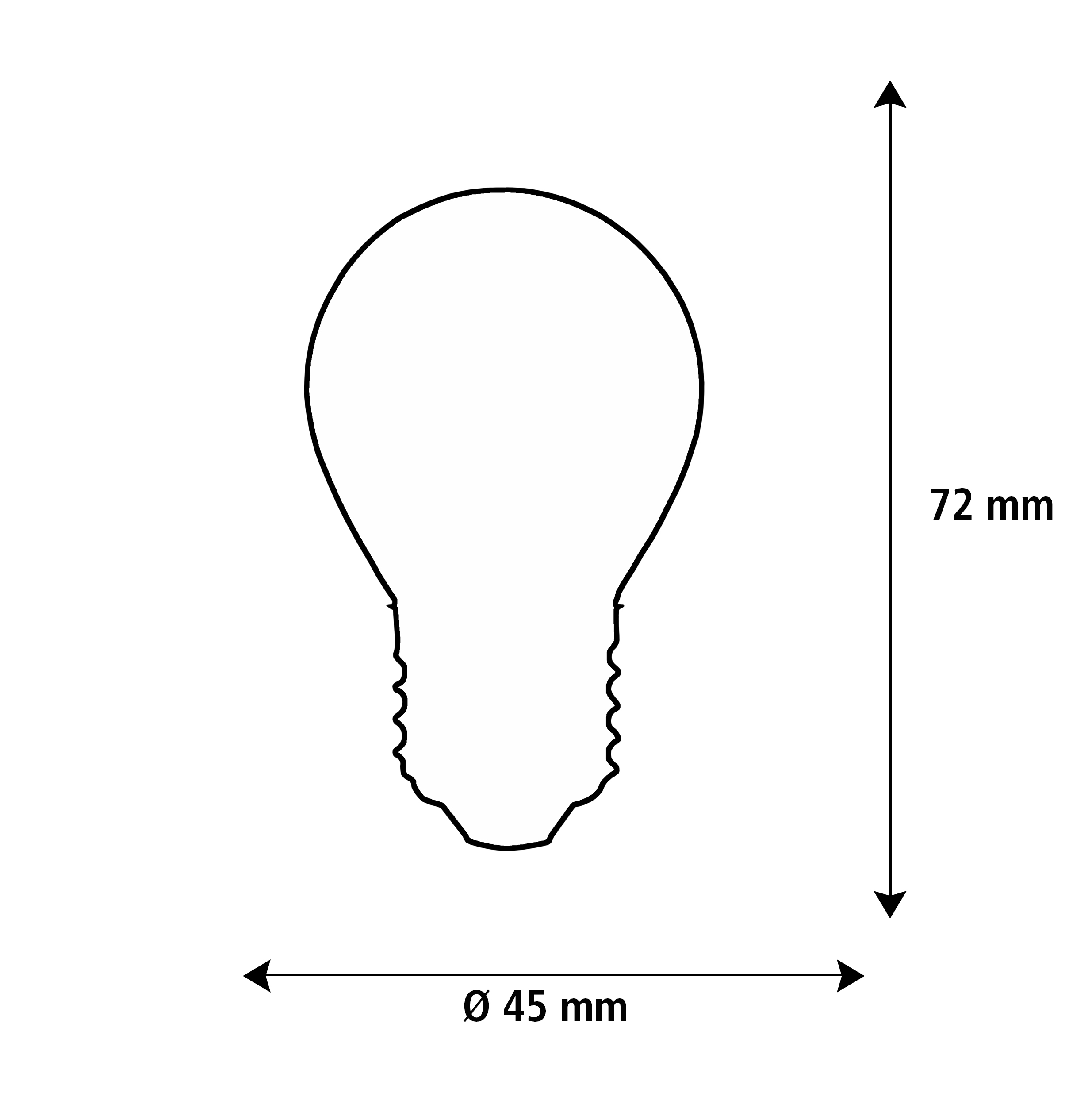 55205 LED Golfball klar|E27|2,5 W (21 W)|200 Lm|2.700 K|