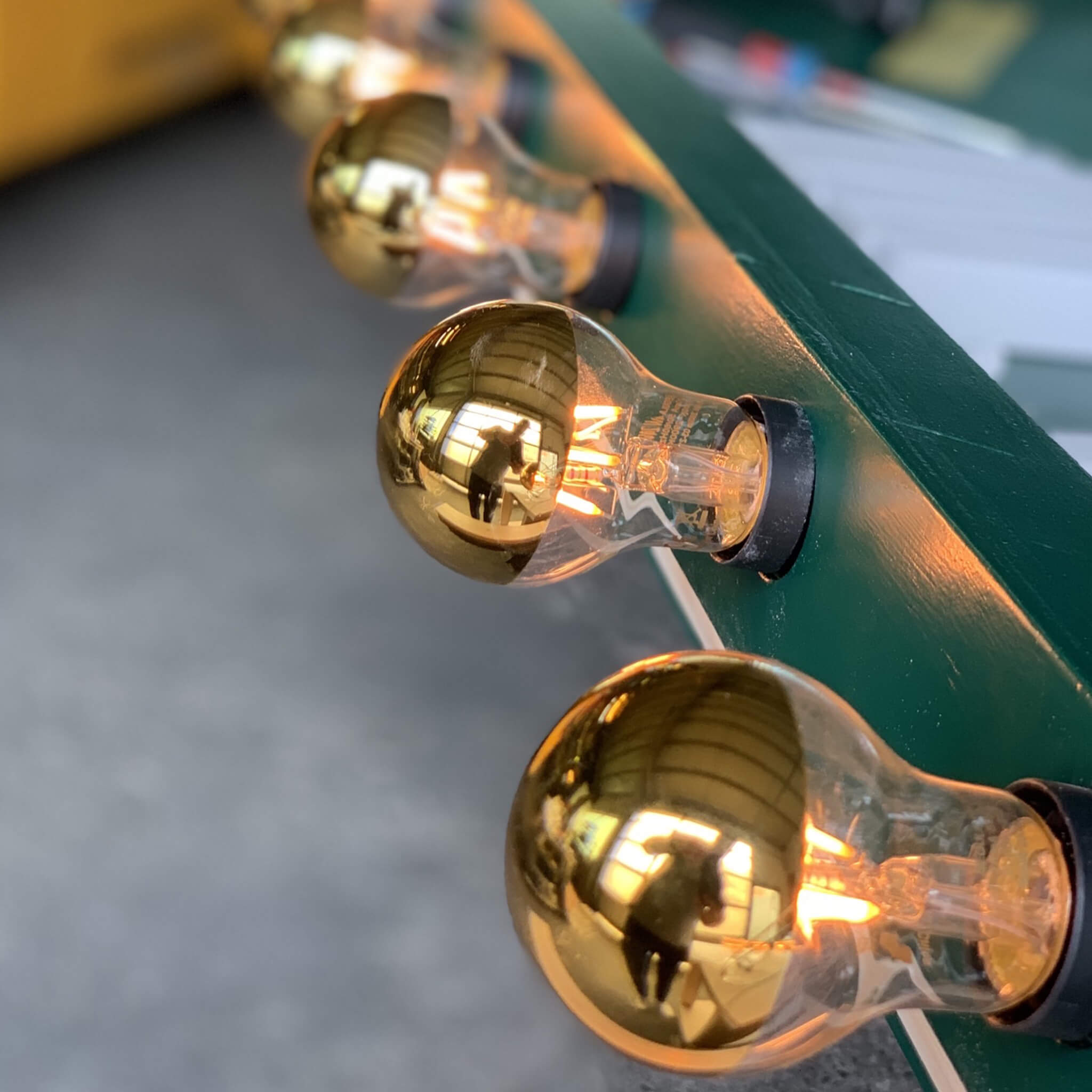 LED Glühlampe Spiegelkopf gold E27, 55488