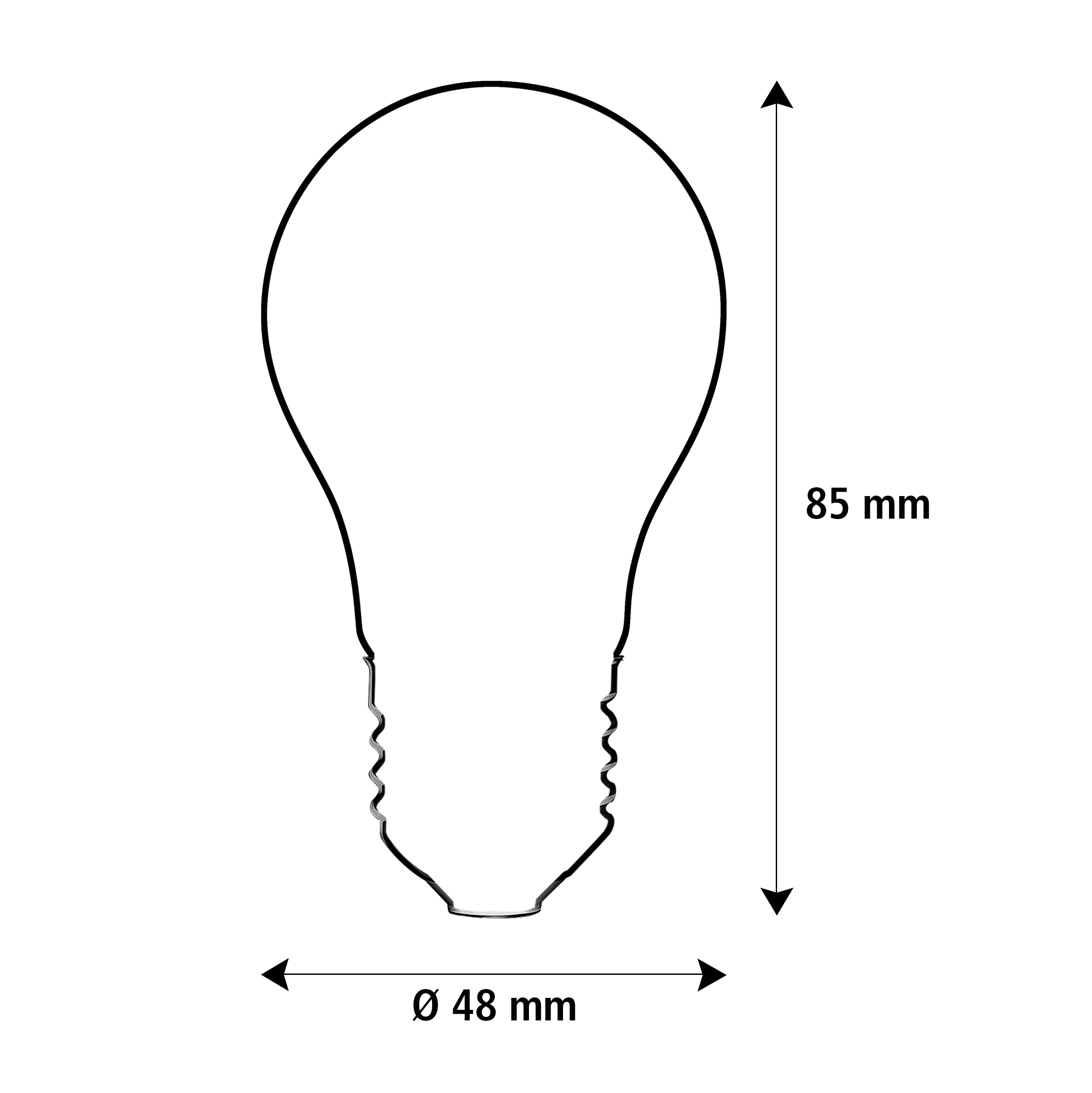 55210 LED Glühlampe klein matt|E27|3 W (26 W)|260 Lm|2.200 K|
