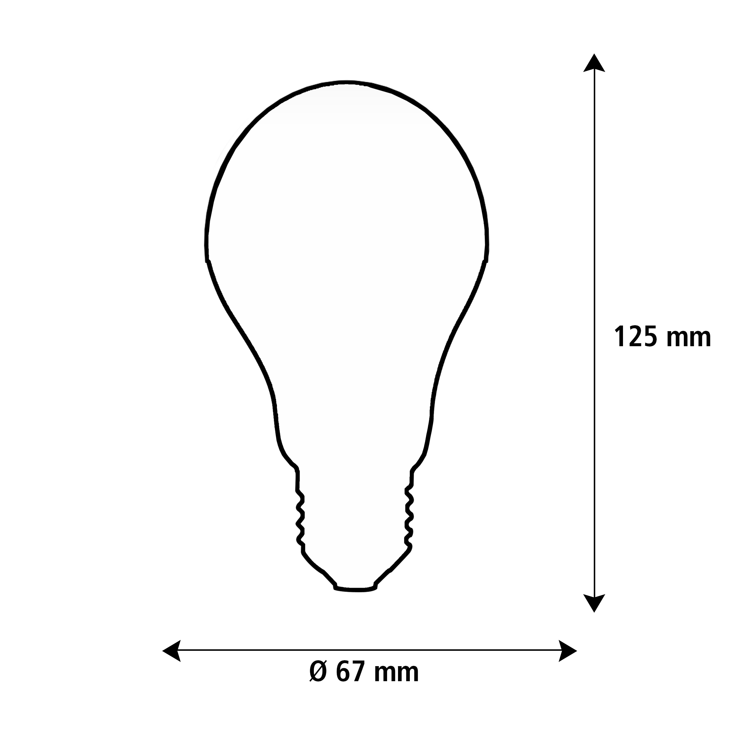 55366 LED Glühlampe A67 Spiegelkopf silber|E27|6,5 W (45 W)|550 Lm|2.700 K|